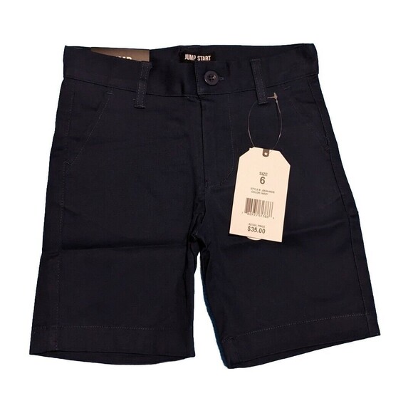 Jump Start Boy's School Uniform Shorts Navy Size 6 - Picture 1 of 5